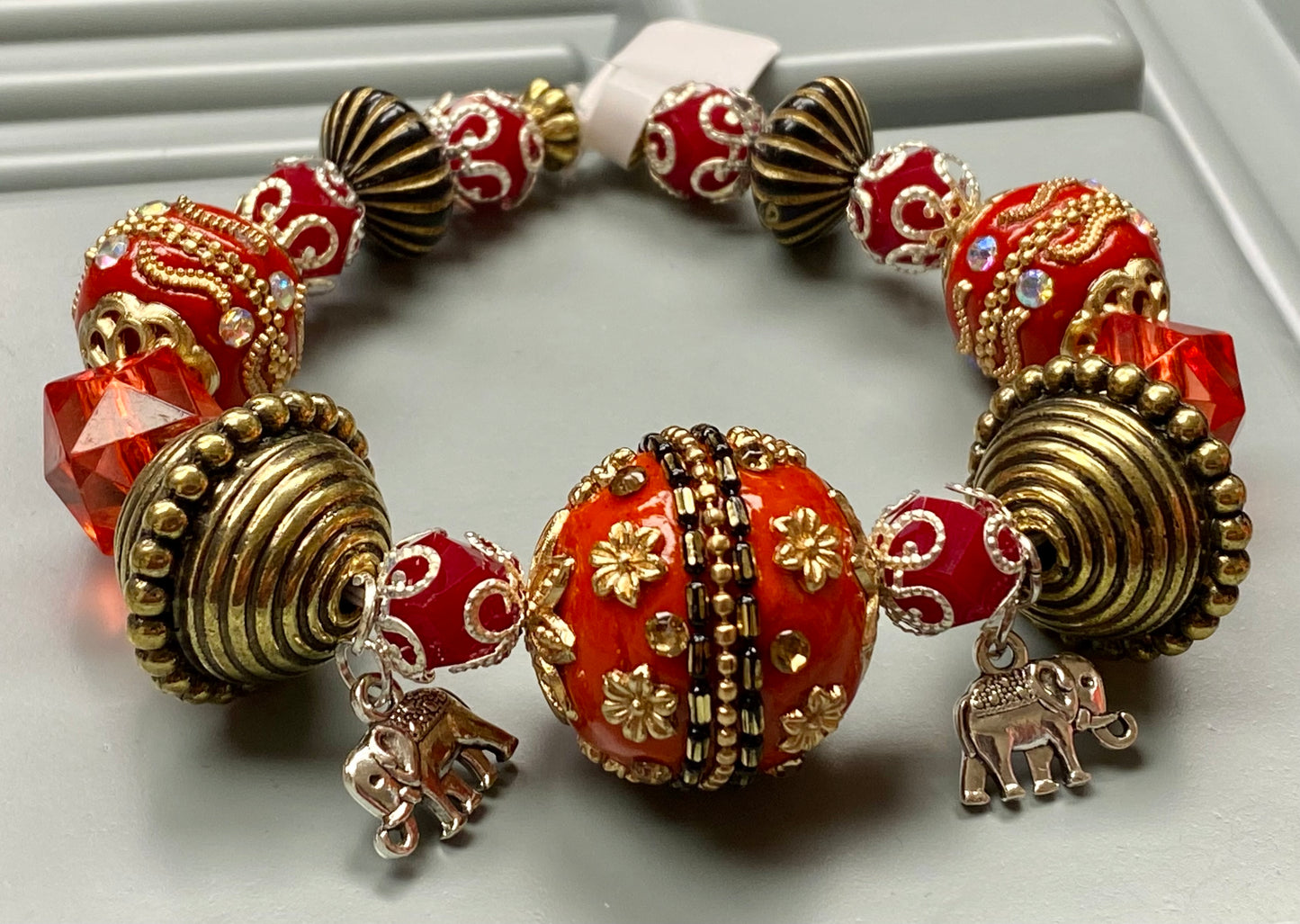 Red Elephants Bracelet