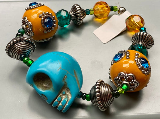 Blue Skull Bracelet