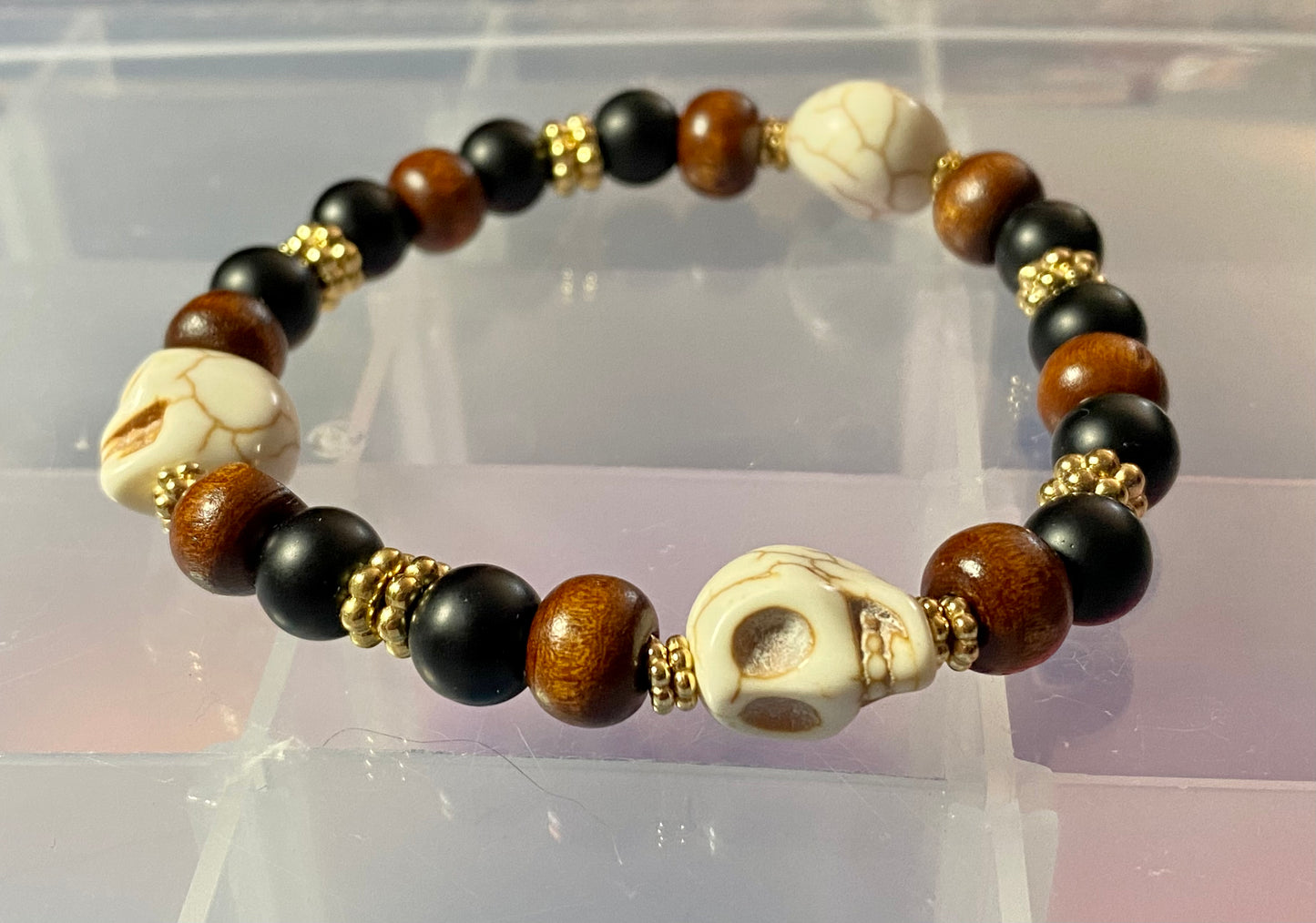 Black & Brown Skull Bracelet