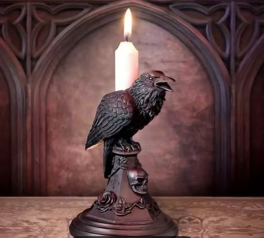 Gothic Raven Candle holder