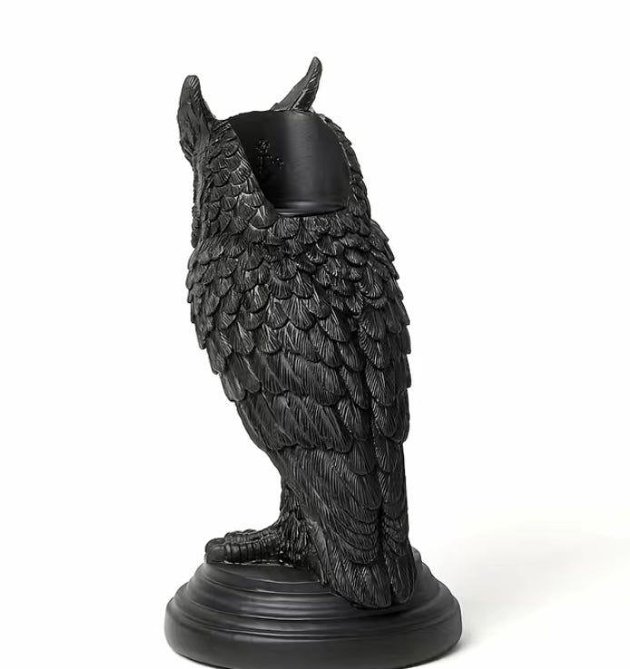 Gothic Owl Candle Holder