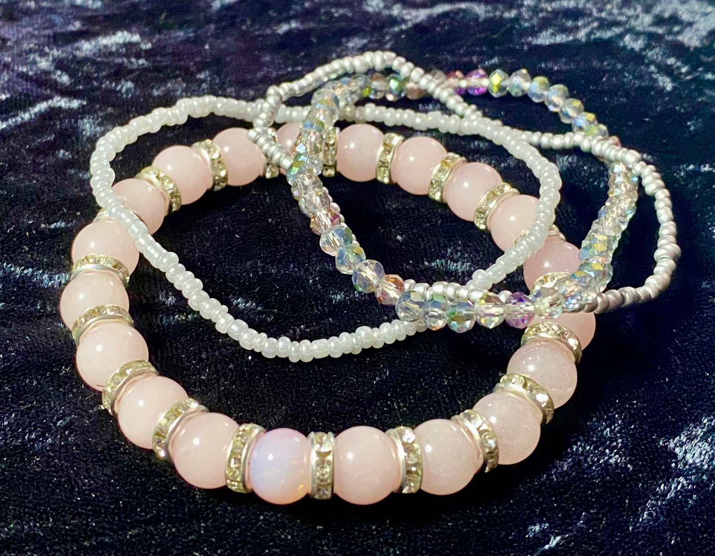 Rose Quartz Self Love Bracelet Set