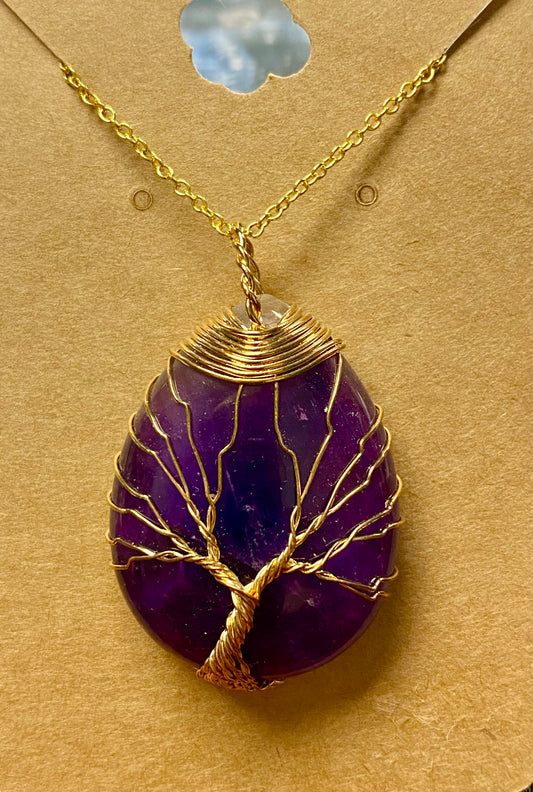 Wire wrapped Tree of Life Necklace