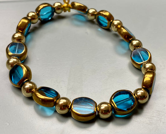 Blue Glass Bracelet