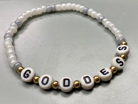 White & Grey Goddess Bracelet