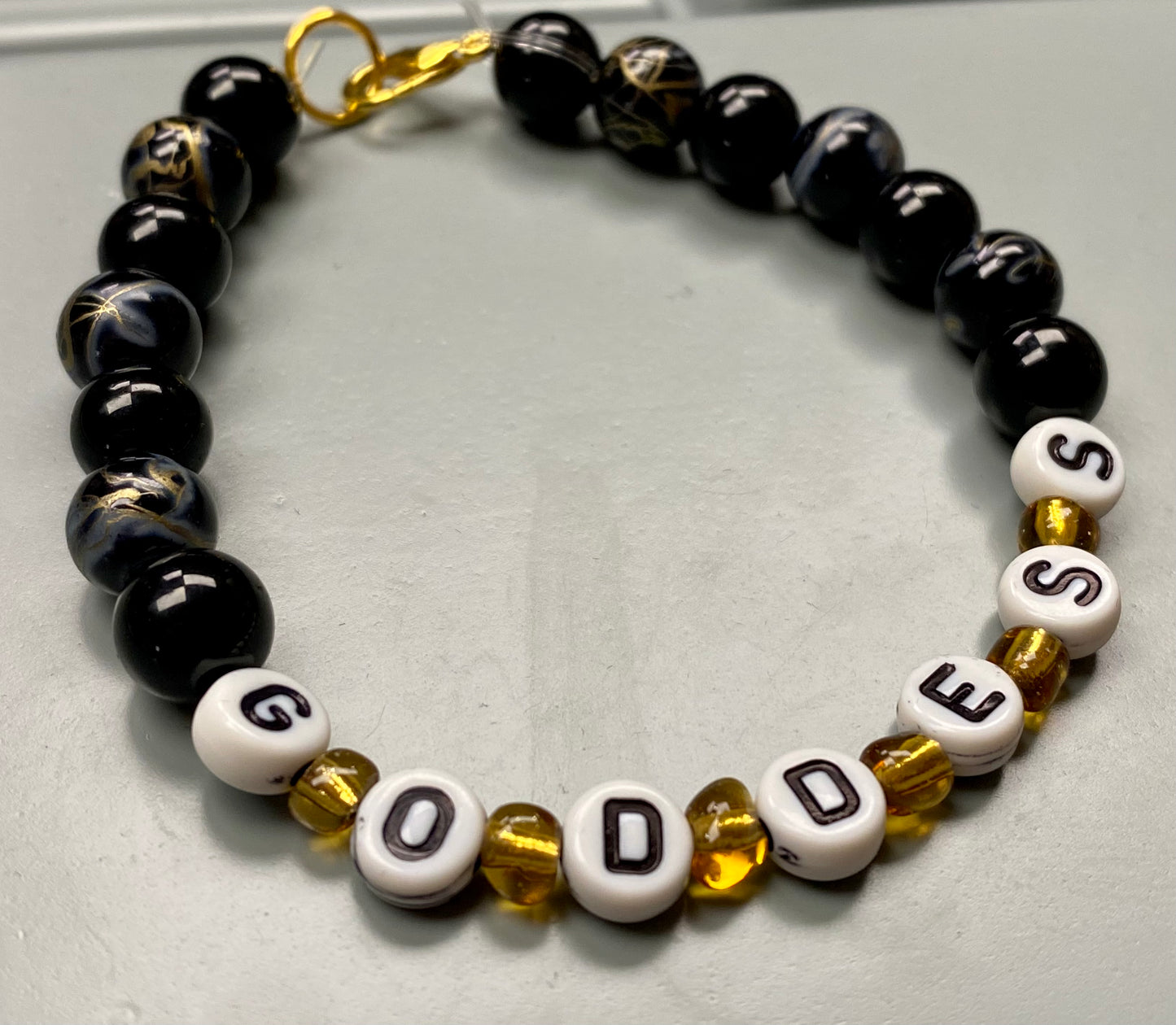 Goddess in Gold & Black Bracelet