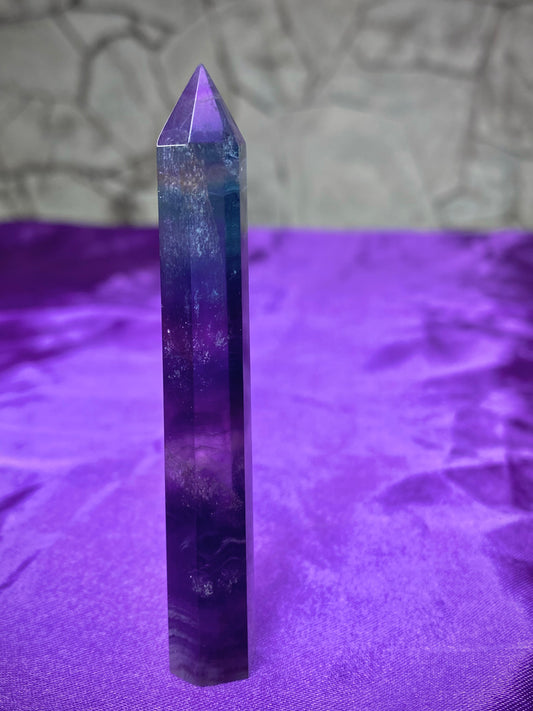 Natural Rainbow Fluorite Tower