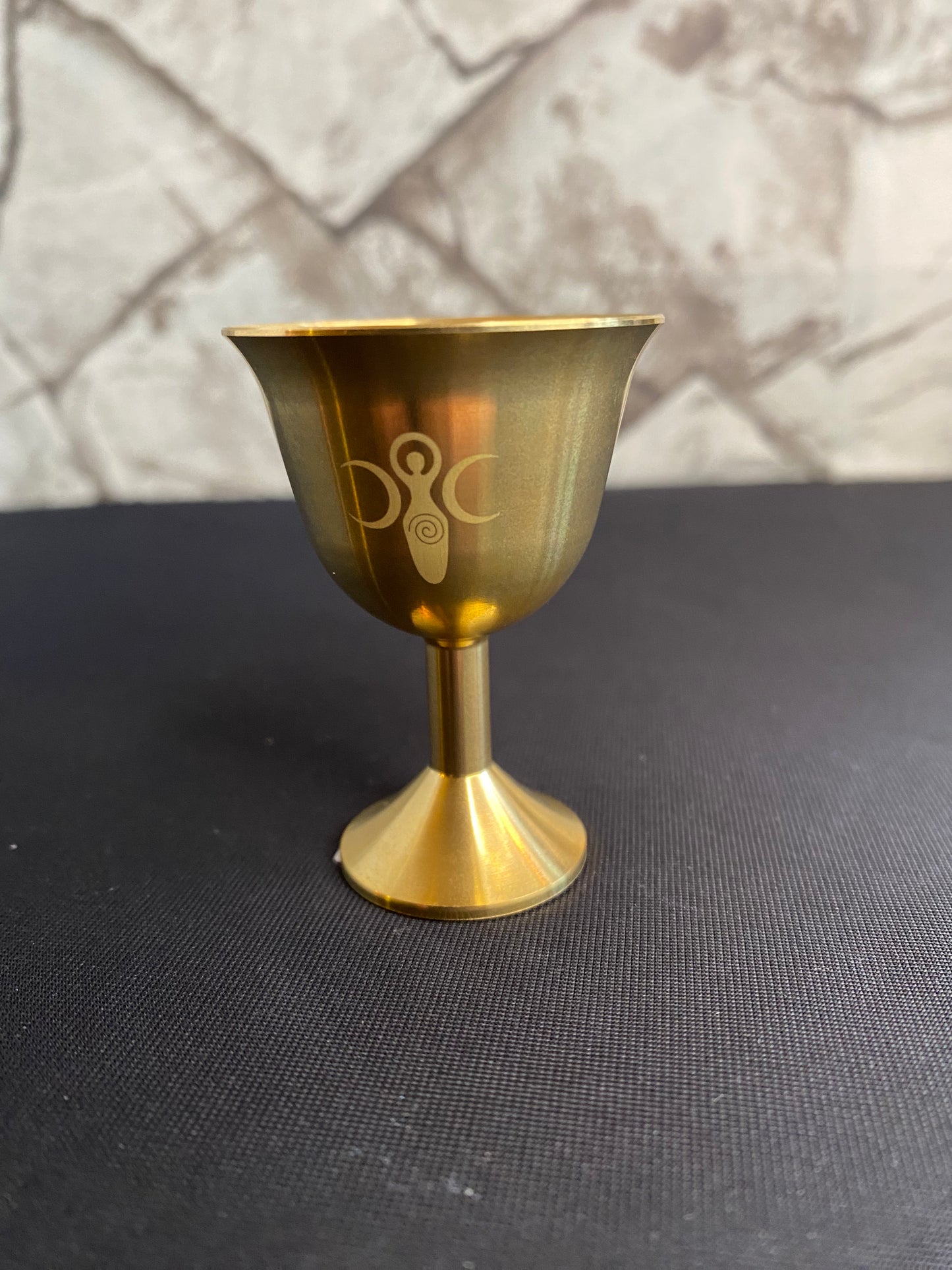 Mini Golden Triple Goddess Chalice