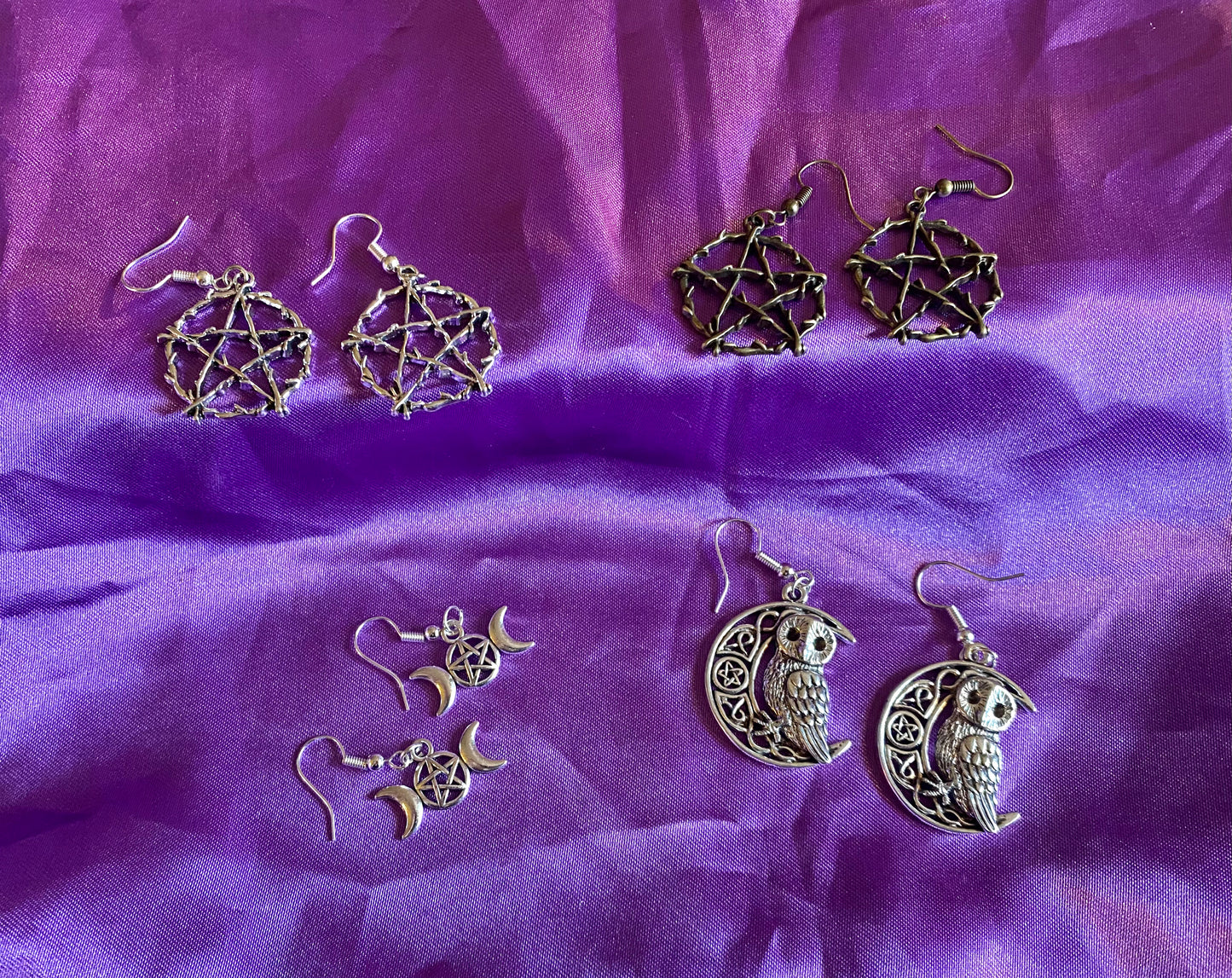 Earrings ~ Silver Triple Goddess