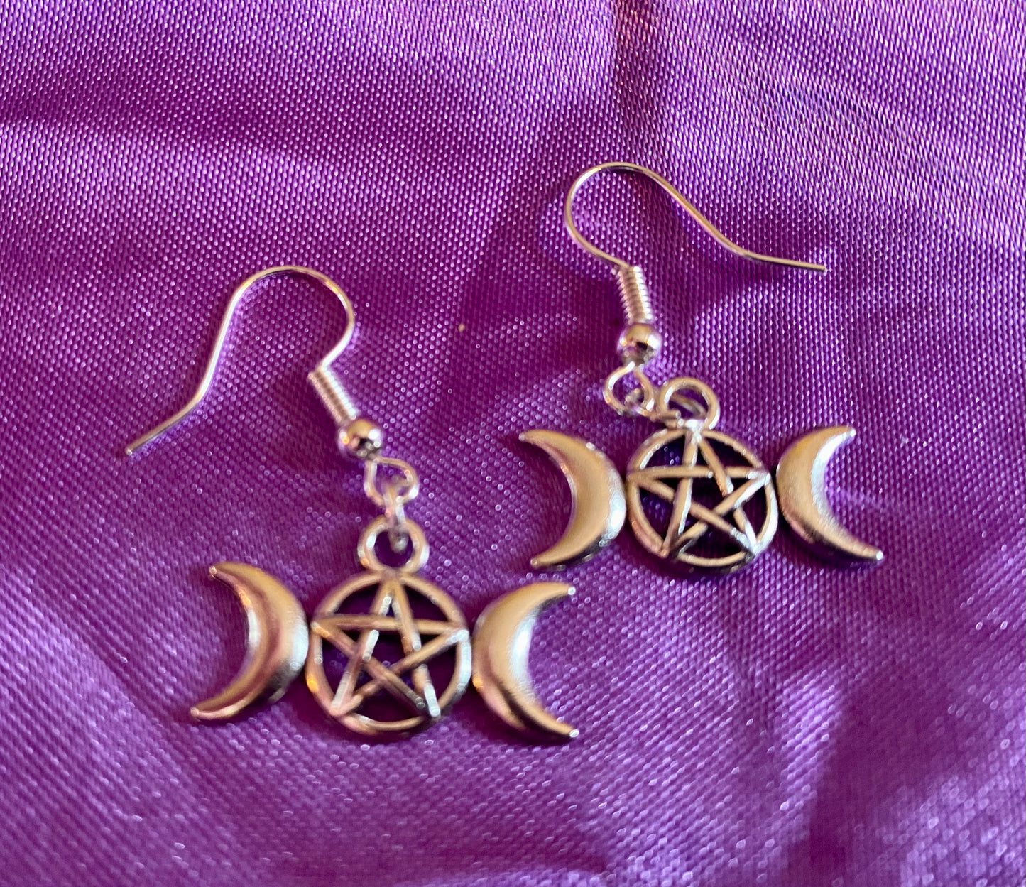 Earrings ~ Silver Triple Goddess