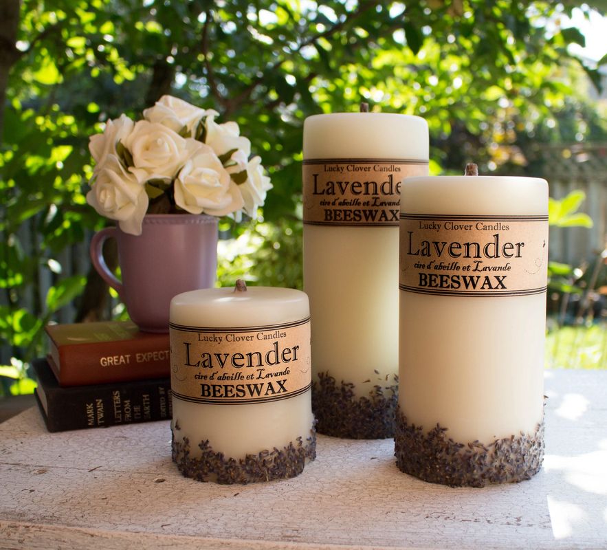 Lavender Beeswax Candles