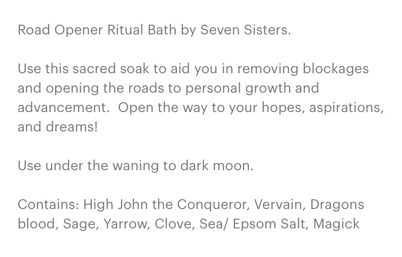 Road Opener Ritual Bath