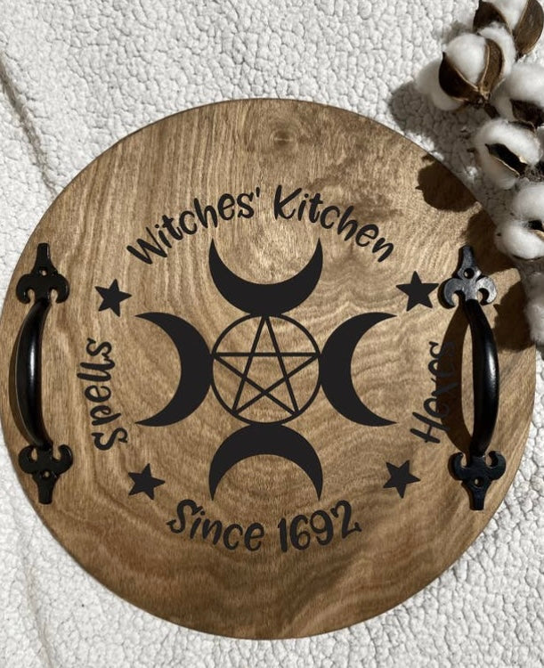 Wooden Witchy Plates