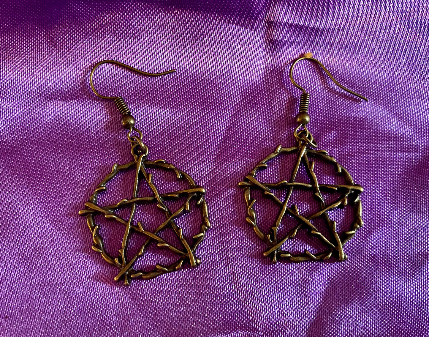 Earrings ~ Bronze Pentacle