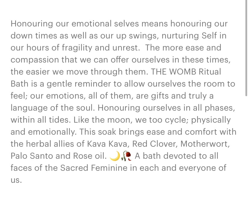 Womb Ritual Bath