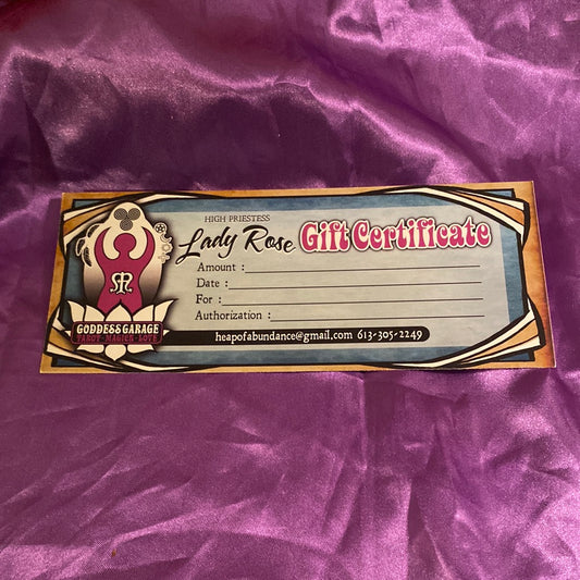 A Goddess Gift Certificate