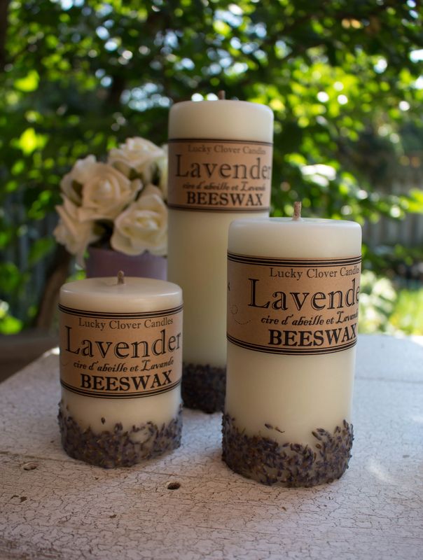 Lavender Beeswax Candles